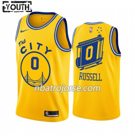 Barn Golden State Warriors Tröja D'Angelo Russell 0 2019-20 Nike Hardwood Classics Swingman